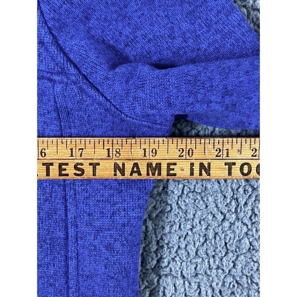 LL Bean Womens Sweater Fleece Pullover Indigo Small Petite - Picture 10 of 14